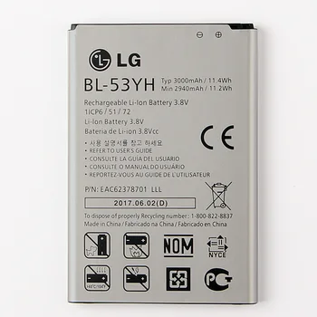 Original LG acumulator BL-53YH Baterie pentru LG Optimus G3 D830 D855 LS990 VS985 F400 LG G3 D850 D851 3000mAh