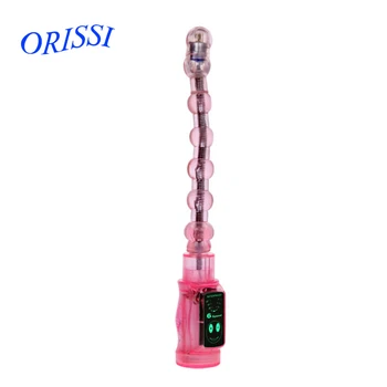 ORISSI 6 Viteze Moale, Flexibil Cristal Anal Vibrator Șoc Electric Dop de Fund Jucarii Sexuale Pentru Femei Jelly Vibrator Anal Margele