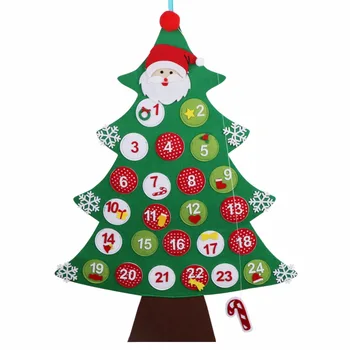 OurWarm Pom de Crăciun Advent Calendar Cadou de Anul Nou Simțit Calendar Numărătoarea inversă de Anul Nou Produse de Decoratiuni de Craciun pentru Casa