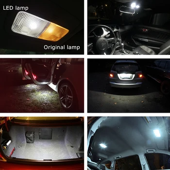 OXILAM 10buc T10 W5W 194 168 Bec LED Dom Lectură de Înmatriculare Lumini Portbagaj Lampa de Semnalizare de Interior Fulger pentru VW, Seat, Peugeot