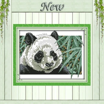 Panda animal minunat decor acasă Pictura Numărat Imprimate pe panza DMC 14CT 11CT DMS Cruce Cusatura de lucru Manual Kituri de Broderie Seturi
