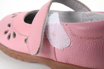 Pantofi fete piele de vacă pantofi de copil roz alb-argintiu mary jane flori decupaje bebe copii jumătate sandale elegante kids2017