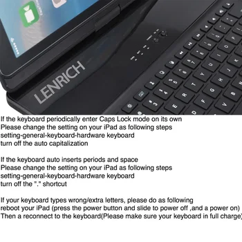 Pentru 2017 ipad pro 10.5 caz de tastatură compatibile 360 de acoperire, Lenrich rotativ fără Fir Bluetooth Folio stand rotativ