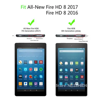 Pentru Amazon 2017, Toate-Noul Kindle fire HD 8 2017 7-a Generație de Caz din Piele PU Stand Coperta Pentru kindle fire HD 8 2016 6 Shell