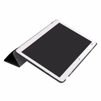Pentru Huawei MediaPad M3 Lite 10 inch Custer Textura Orizontal Flip din Piele de Caz cu 3-pliere Suport & Sleep / Wake-up