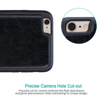 Pentru iPhone 7 Caz 2 in 1 Magnetic Detașabil Portofel din Piele PU Caz Flip Cu Bani Sloturi Rama Foto Pentru iPhone 5S 6S 7 8 Plus X
