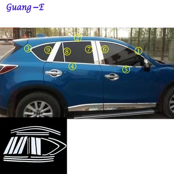 Pentru Mazda CX-5 CX5 2013 2016 corpul bete din otel inoxidabil geamul Mașinii garnitura stâlpului windows mijlocul benzii de echipare cadru