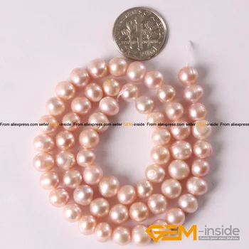 Perle: 6-7mm Autentic de Cultură Pearl Margele DIY Margele Vrac Pentru Bratara Sau Colier Face Strand 15