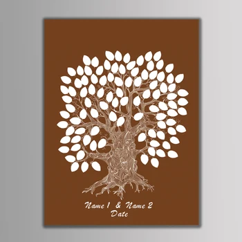 Personaliza gratuit Nume Data DIY Amprenta Copac Semnătura carte de Oaspeti Pentru Nunta Copil de Dus Botez Petrecere de Ziua Decor