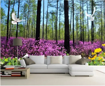 Personalizat murală fotografie 3d tapet living flori de Pădure decor acasă pictura imagine 3d picturi murale tapet pentru perete 3 d