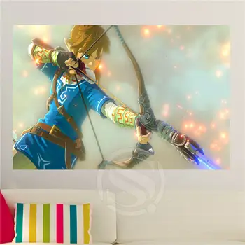 Personalizat Zelda legenda Tesatura Panza Poster Decor Acasă Poster Print de Arta de Perete Material