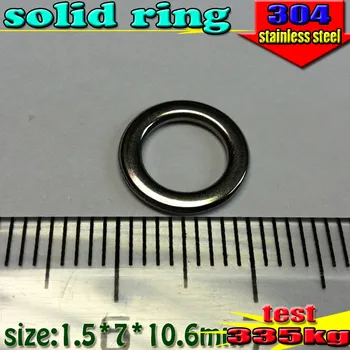 Pescuit solid inele atrage accesorii dimensiune:1.5 mm*outder diametru 10.6 mm din oțel inoxidabil cantitate: 100buc/lot
