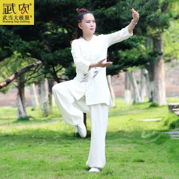 Pictate Manual Lenjerie de Tai Chi Uniformă Taijiquan feminin de îmbrăcăminte de vară cu mânecă scurtă Wushu Kung Fu sacou+pantaloni