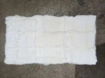 Placa de alb adevărată blană de iepure material bucată de dimensiuni 50CM*110CM