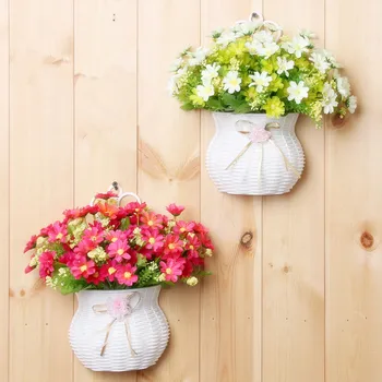 Plastic vaza cu flori de matase coș de agățat recipient pentru plante cu flori acasa, petrecere de nunta de decorare DIY flori set