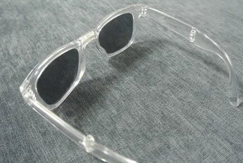 Pliere Epocă ochelari de soare Argintiu Transparent Oglindă Lentile în aer liber, Moda Barbati Femei UV400