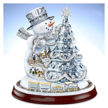 Plină piața de foraj 5D diamant pictura DIY diamant broderie om de zăpadă și pomul de Crăciun cruciulițe Stras mozaic copil cadou