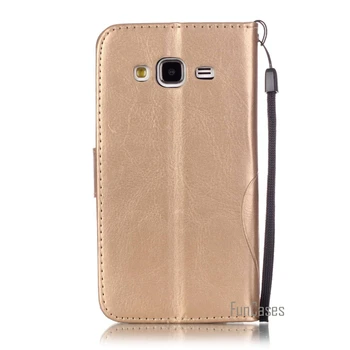 Portofel Caz pentru fundas Samsung Galaxy J3 2016 Caz Acoperire pentru coque Samsung J3 Caz 5 inch J3 2016 J320 J320F + Suport Card Holder