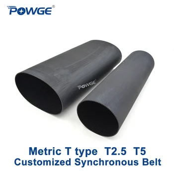 POWGE Metrice T de Tip T2.5 T5 sincron Pas 2.5 mm 5mm Personalizate producția de toate tipurile de Trapez T2.5 T5 fulia Curelei de Distribuție
