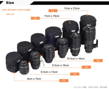 Profesionale mai Gros Impermeabil aparat de Fotografiat Lentilă Căptușit Caz Pungă de Pungă Protector Talie Centura Suport pentru Canon Nikon Tamron Obiectiv Sony