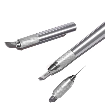 Profesionale Tebori Microblading creion pentru machiaj permanent mașină de Argint/Aur Manuală sprânceană creion Face tatuaj kit 3 in 1 pc