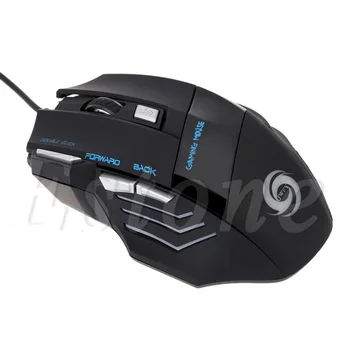 Professional Gaming mouse USB Optic cu Fir Mouse-ul 5500 DPI, 6 Butoane LED Backlight Soareci Pentru Gamer Pro Gaming mouse