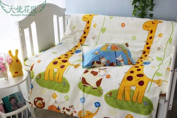 Promovare! 6/7PCS pătuț de copii, seturi din bumbac apărătoare pat de copil baby set de lenjerie de pat , 120*60/120*70cm