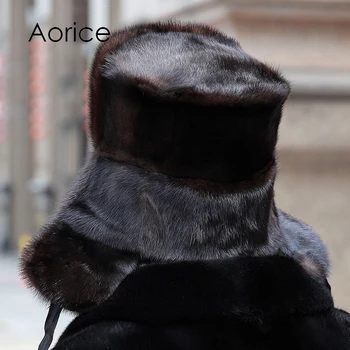 Pudi 170768 bărbați blană de nurcă pălărie 2017 Noua Moda pentru Bărbați Real de Blană de Nurcă de Iarnă Caldă Palarie / Sapca Sapca Proteja urechile