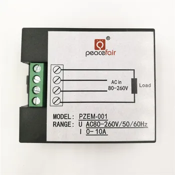 PZEM-001 Singură Fază STN Afișa AC 80-260V 0-10A Voltmetru Ampermetru Watt de Energie Metru Digital de Putere