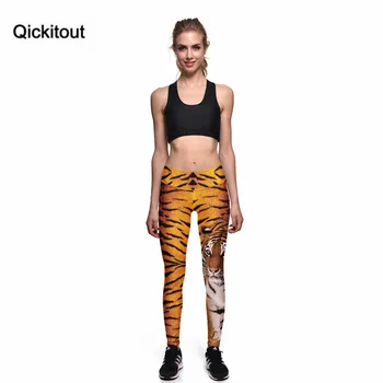 Qickitout Jambiere 2016 Moda Noua de Fitness Jambiere Forest King Tiger Înaltă Talie jambiere Femei Lucrător Sexy Creion Pantaloni