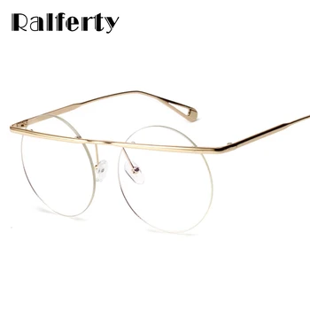 Ralferty Vintage Rotund ochelari de Soare Femei Barbati Retro Punk Gotice Ochelari de Soare UV400 Transparent ochelari de soare de sex Feminin Nuante Oculos A1118