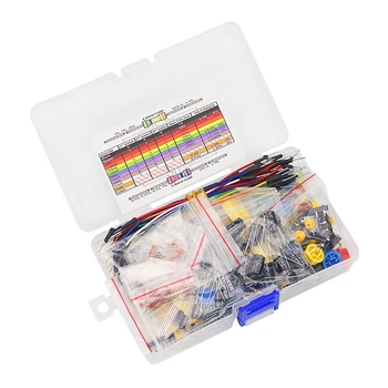 Raspberry Pi Kit Portabil LED Rezistor Condensator Cablurile de legătură Breadboard la Îndemână Starter Kit pentru UNO R3 Raspberry Pi 3+ Cutie de vânzare cu Amănuntul