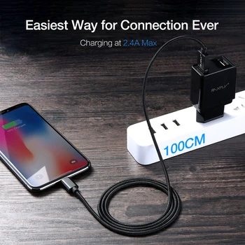 RAXFLY Magnetic Cablu Pentru iPhone X 8 7 Încărcare Rapidă 2.4 Un Lightning pentru Cablu USB pentru iPhone 5 5s 6 6s CONDUS Magnet Incarcator cablu