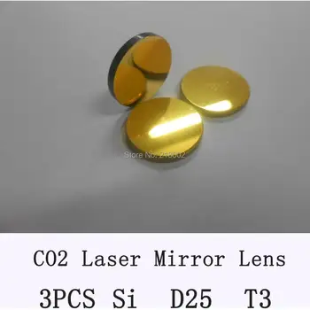 RAY OPTICA Si Oglinda cu Diametrul de 25mm cu Laser Co2 Oglindă lentile pentru tăiere cu laser parte 3pcs/lot