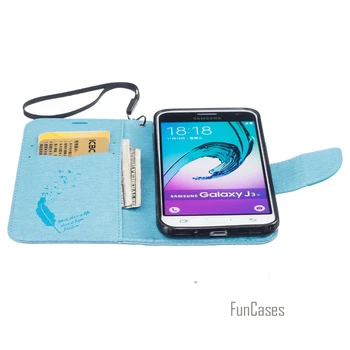 Relief Caz pentru coque Samsung Galaxy J3 Cazul J3 2016 J320 J300 J3000 pentru fundas Samsung J3 2016 Caz + Suport Card Holder