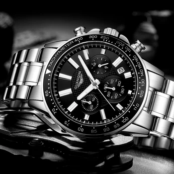 Relogio masculino GUANQIN Mens Ceasuri de Top de Brand de Afaceri de Lux din Oțel Inoxidabil Cuarț Ceas Barbati Sport Impermeabil Ceasuri de mana