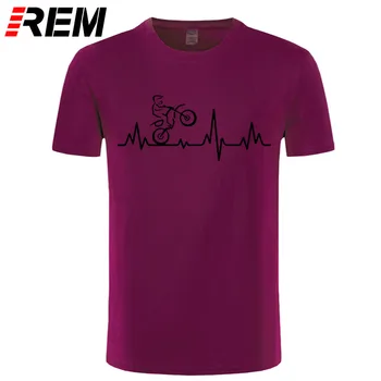 REM Inimii Motor Tricou de Moda O-gat Maneci Scurte din Bumbac Motor T-Shirt pentru Bărbați Îmbrăcăminte Topuri