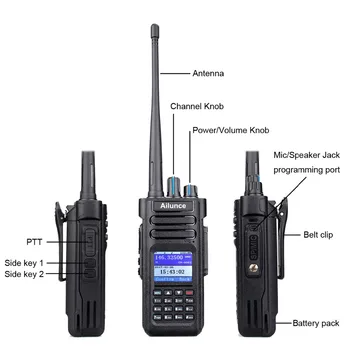 Retevis Ailunce HD1 Dual Band DMR Digital Walkie Talkie DCDM TDMA VHF UHF Radio Hf Transceiver + Accesorii