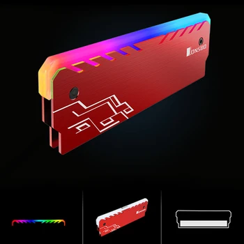 Roșu RGB Berbeci Shell Stralucitoare Vesta General Comun de Lumină Bar Memorie Radiator Desktop DIY Decoratiuni Monocrom LED-uri (Non-Memorie)
