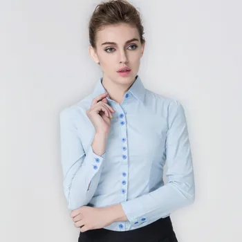 Ruoru Moda coreeană Slim Alb Doamnelor Camasi Office Corpul Bluza Tricou Casual OL BodySuit Birou Topuri cu Maneci Lungi Femei Tricou