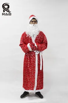 Rusia crăciun Moș Crăciun Costum Cosplay Moș Crăciun Haine de Lux Rochie de Crăciun Oamenii 5pcs/lot Costum Costum Pentru Adulți