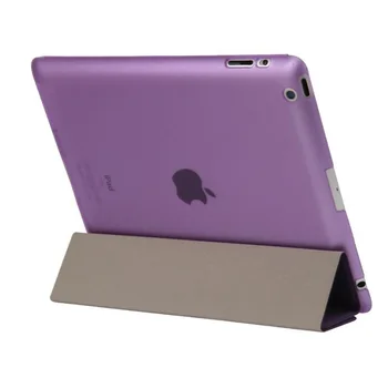 RYGOU Pentru Apple ipad 2 3 4 Piele PU Caz Magnetic Fata Smart Cover+Clar sau Mat Solid Hard Înapoi Caz Shell pentru iPad 2 Caz