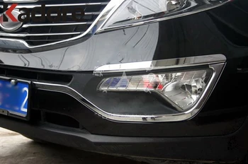 Se potrivesc pentru Kia Sportage 2010 2011(Nu Pentru Model American), ABS Cromat din Plastic lămpii de Ceață Față Acoperă Benzi Decorative Trim 2 BUC/SET