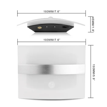 Senzor de Miscare PIR Wireless cu LED de Perete de Lumină Lampă Auto Pe Off Baterie Alb Rece de Interior Pentru Dormitor Acasă