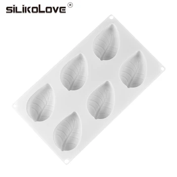 SILIKOLOVE Silicon Frunze Pan Tort Mucegai Non-stick de Copt Instrumente de Decor Forme de Silicon Bakeware Cub de Geometrie Nouă Formă