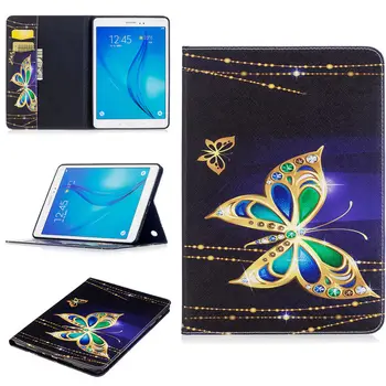 SM-T550 Moda Model de Panda Caz Pentru Samsung Galaxy Tab a 9.7 SM-T550 T555 P555 Cover Smart case Funda Tableta PU Stand Shell