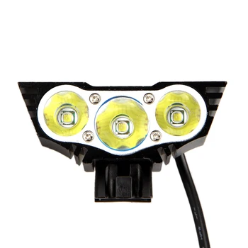 SolarStorm Biciclete Lumina 6000Lm 3x XML L2 LED Biciclete Lumina Led Faruri Lampă Lanternă+12000mAh Baterie+Spate Coada de Lumină+Incarcator