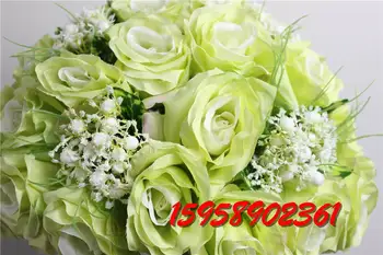 SPR -VERDE-10buc/lot nunta drum duce artificiale masă de nuntă cu flori centru de floare cu bile decor