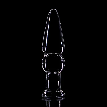 Sticlă Penis Artificial Analsex Jucarii Sexuale Cristal Șirag de mărgele Anale Dop de Fund Masaj de Prostata se Masturbeze pentru Barbati Femeie Adult Anal Plug