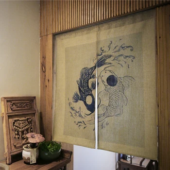 Stil japonez cortina ușii Restaurant baie feng shui dormitor cu usa cortina taijitu pește cortina